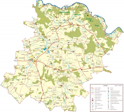 Mapa Powiatu Łosickiego